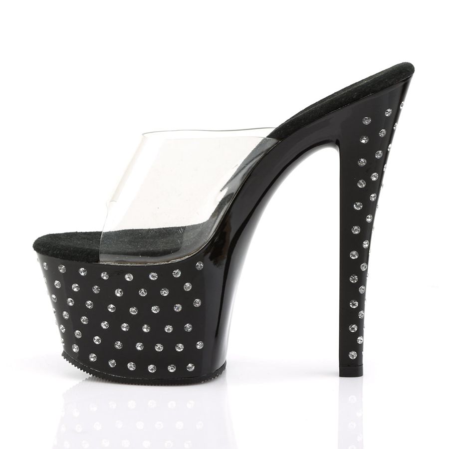 Sandales à Plateforme Pleaser Stardust-701 Noir Femme | WZQ-6584790