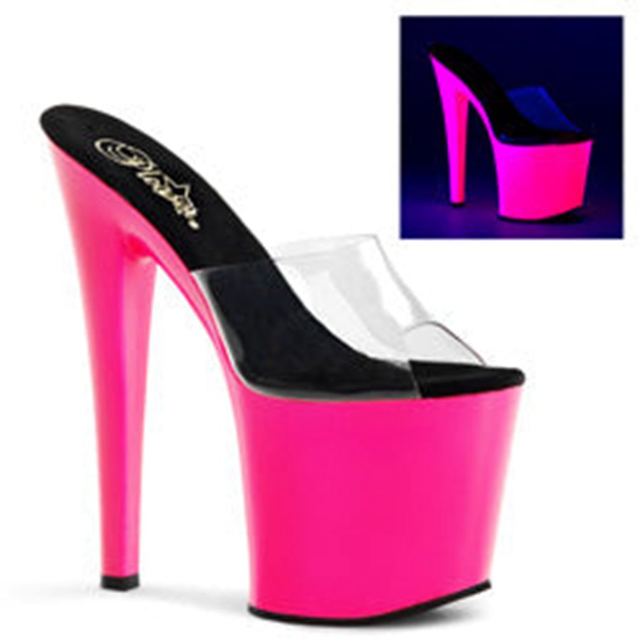 Sandales à Plateforme Pleaser Taboo-701UV Rose Femme | OMR-9280926