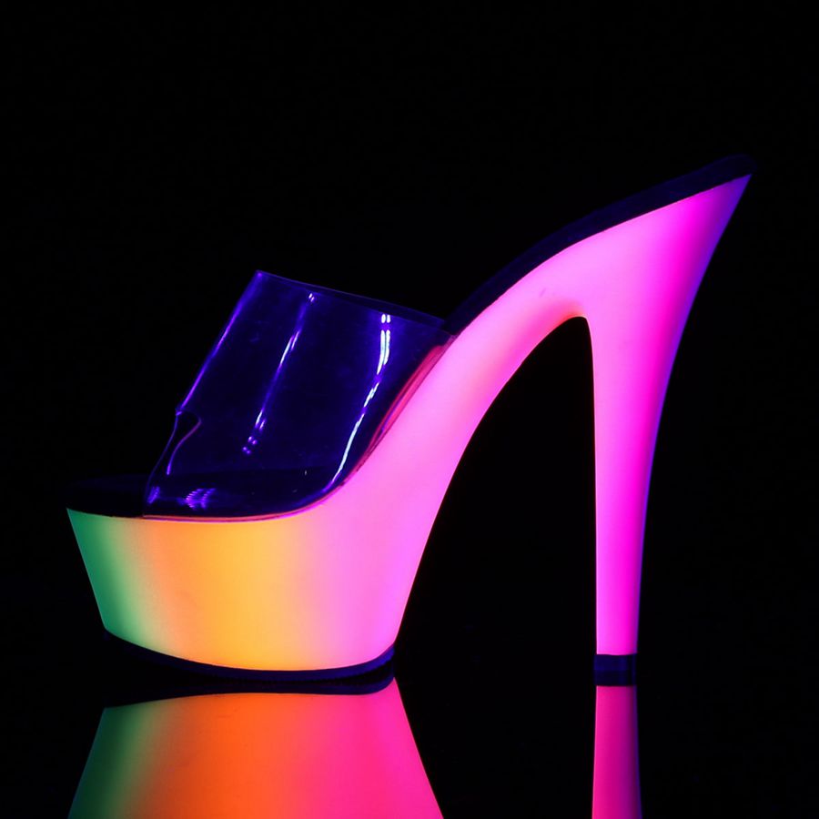 Sandales à Plateforme Pleaser Rainbow-201UV Multicolore Femme | JVW-3504393