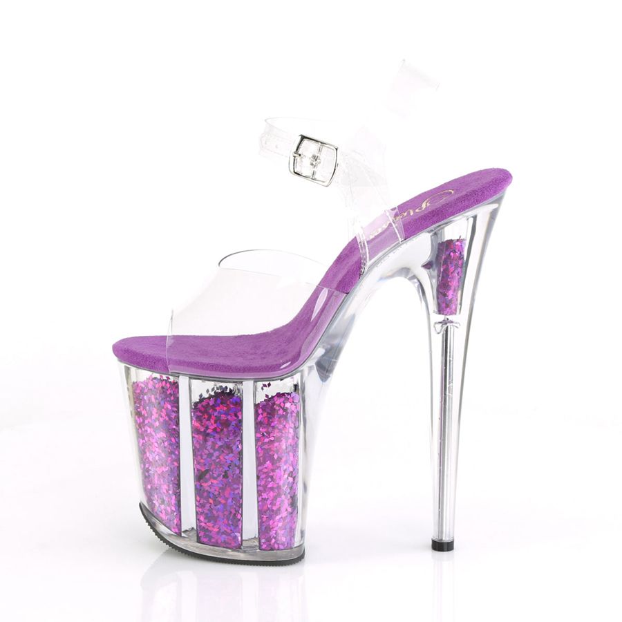 Sandales Bride Cheville Pleaser Flamingo-808GF Violette Femme | TKD-6513770