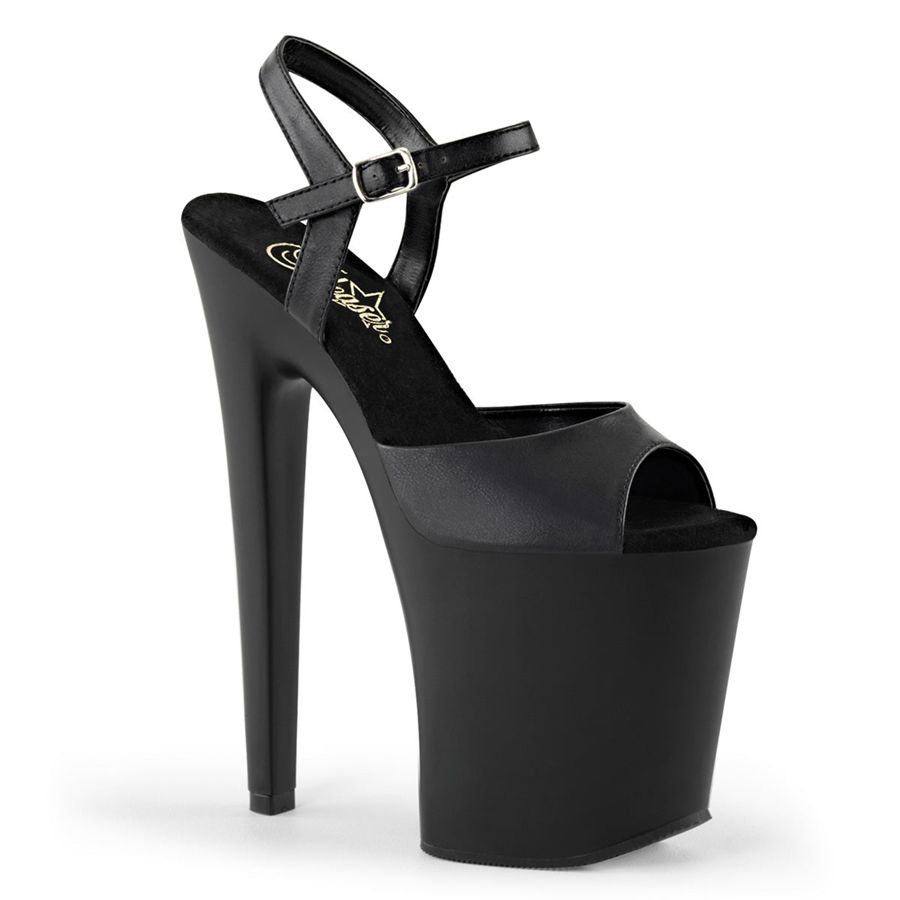 Sandales à Plateforme Pleaser Xtreme-809 Noir Femme | ARZ-0095058