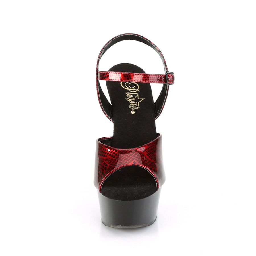 Sandales Bride Cheville Pleaser Delight-609SP Rouge Femme | BPS-5831656