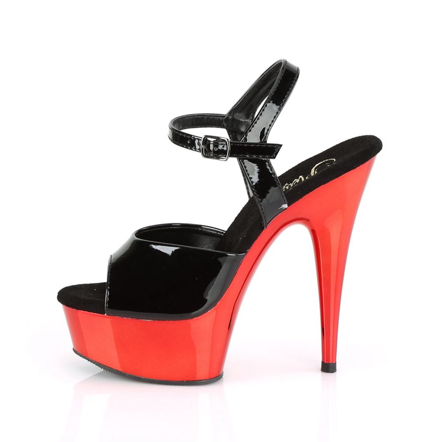 Sandales Bride Cheville Pleaser Delight-609 Rouge Femme | SPE-7571267