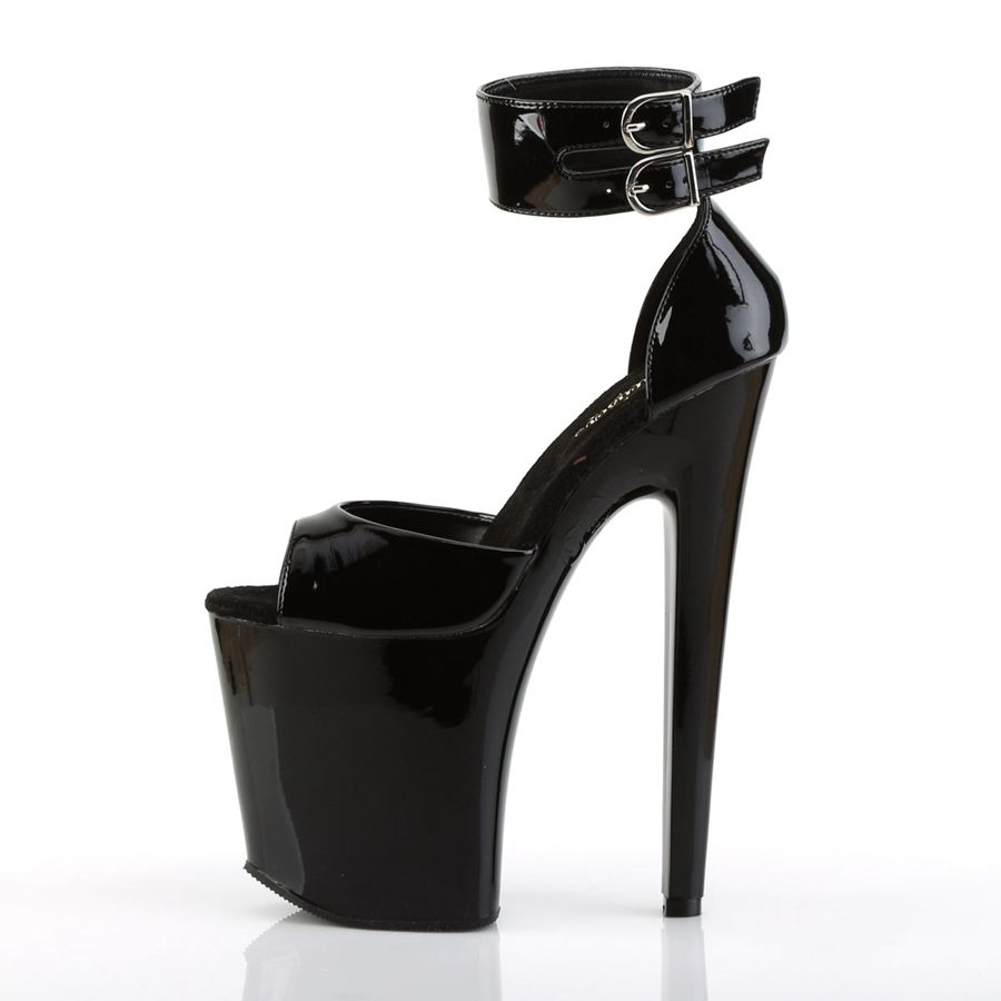 Sandales à Plateforme Pleaser Xtreme-875 Noir Femme | KBL-5730947