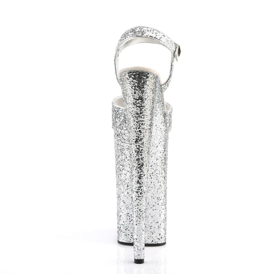 Sandales Bride Cheville Pleaser Beyond-010LG Argent Femme | YWN-2924422