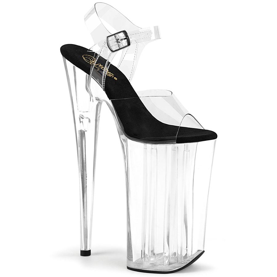 Sandales Bride Cheville Pleaser Beyond-008 Clear Femme | NZU-7255399