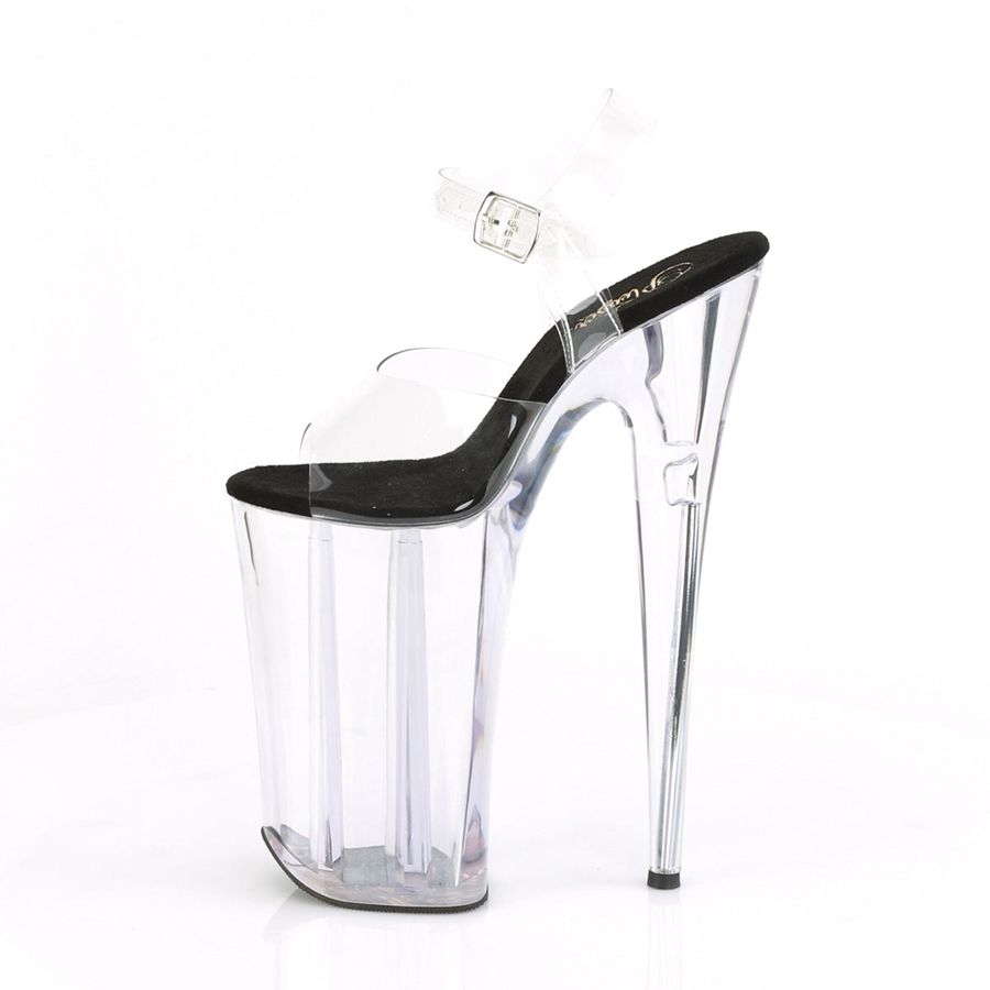 Sandales Bride Cheville Pleaser Beyond-008 Clear Femme | NZU-7255399