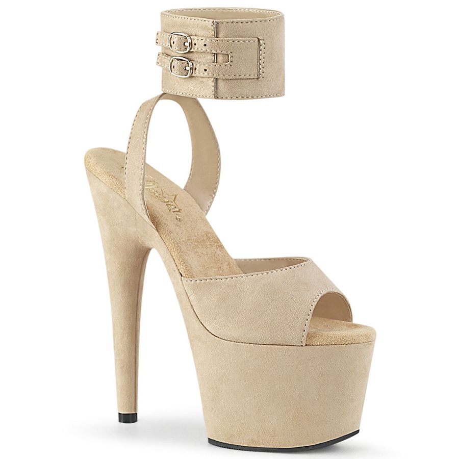 Sandales Bride Cheville Pleaser Adore-791FS Beige Femme | ZQQ-0933449