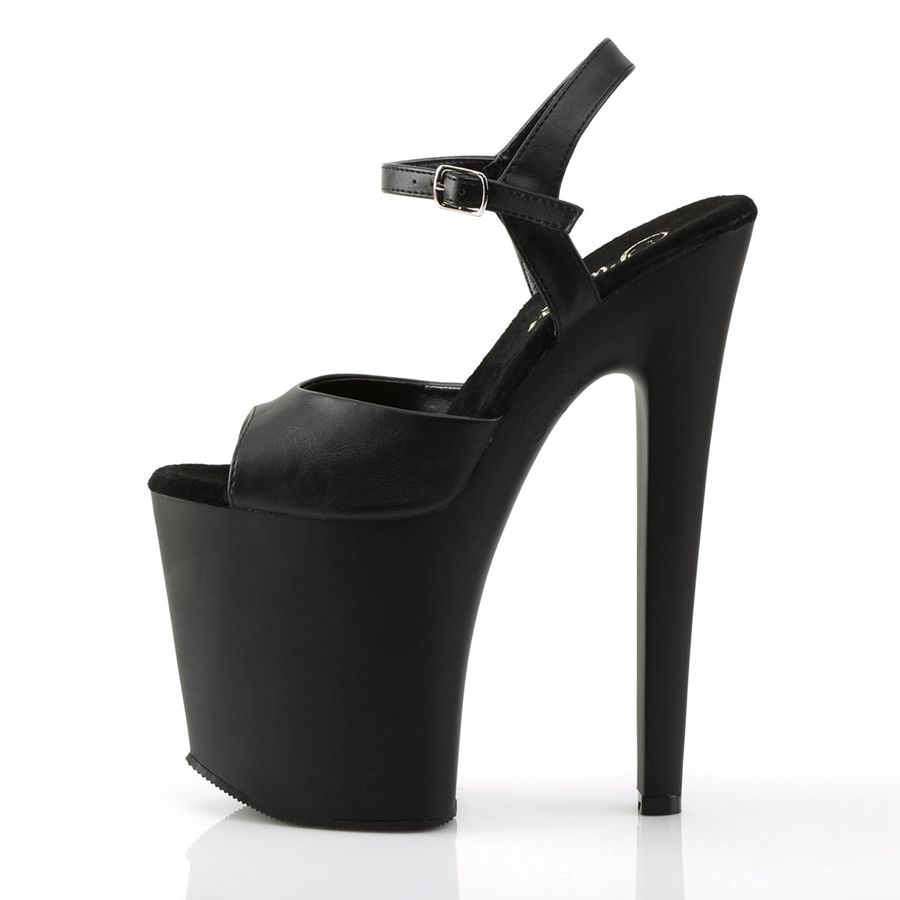 Sandales à Plateforme Pleaser Xtreme-809 Noir Femme | ARZ-0095058