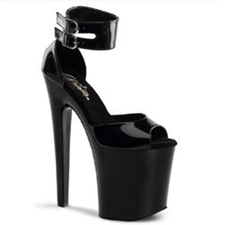 Sandales à Plateforme Pleaser Xtreme-875 Noir Femme | KBL-5730947