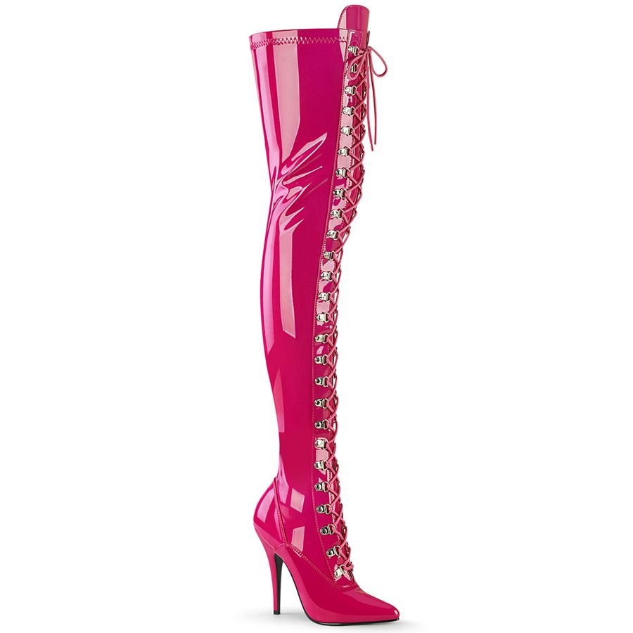 Bottes Hautes Pleaser Seduce-3024 Rose Femme | QCJ-9423026