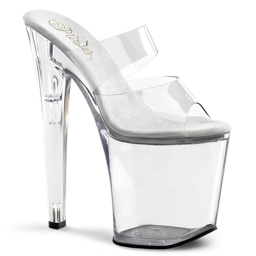 Sandales à Plateforme Pleaser Xtreme-802 Clear Femme | WKI-9872492