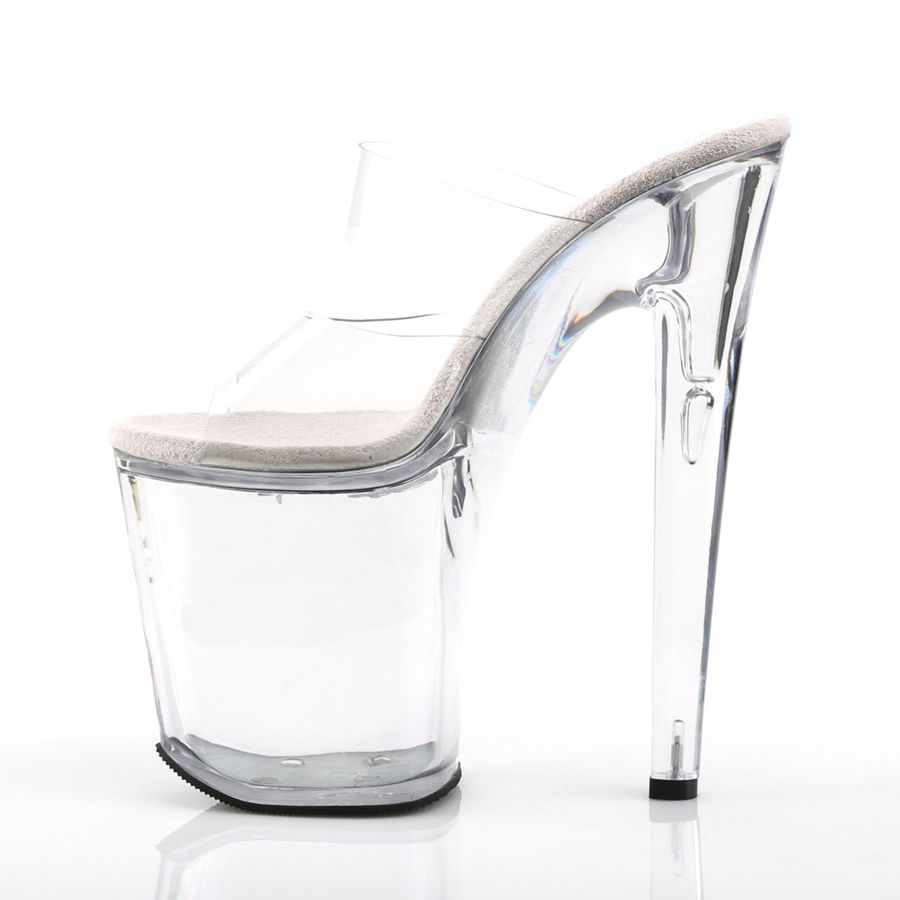 Sandales à Plateforme Pleaser Xtreme-802 Clear Femme | WKI-9872492