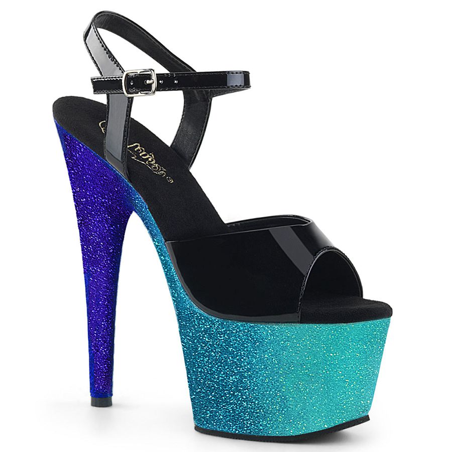 Sandales Bride Cheville Pleaser Adore-709OMBRE Turquoise Femme | YYB-1493416