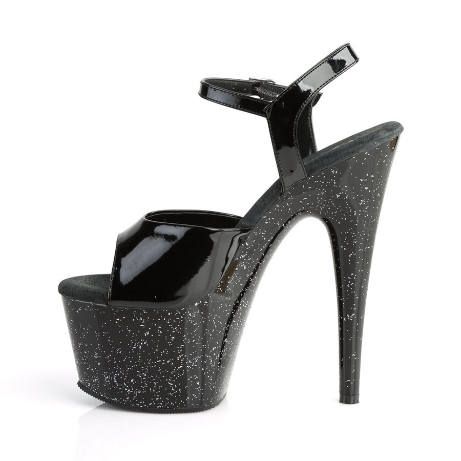 Sandales Bride Cheville Pleaser Adore-709MG Noir Femme | SQC-9272676