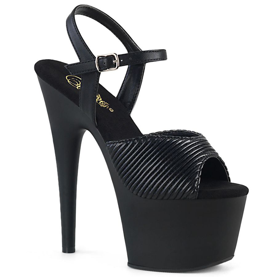 Sandales Bride Cheville Pleaser Adore-709 Noir Femme | FIK-5176661