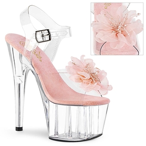 Sandales Bride Cheville Pleaser Adore-708BFL Rose Femme | NJK-1593014