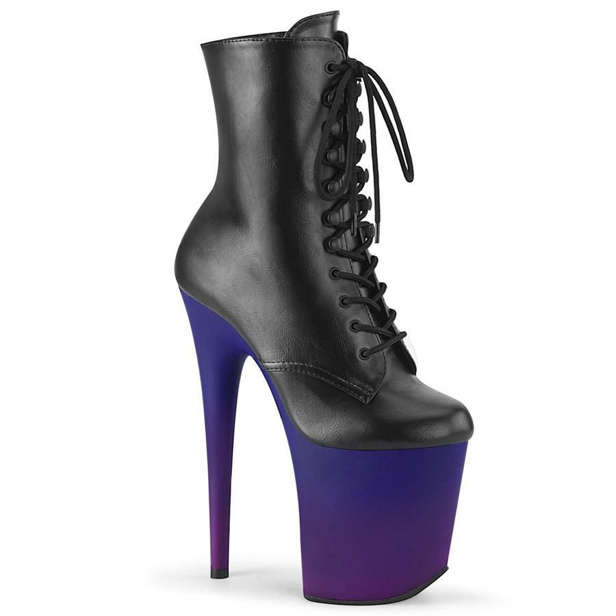 Bottines Pleaser Flamingo-1020BP Noir Bleu Femme | UOM-7687404