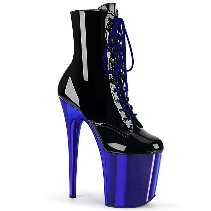 Bottines Pleaser Flamingo-1020 Bleu Femme | KLR-8916618