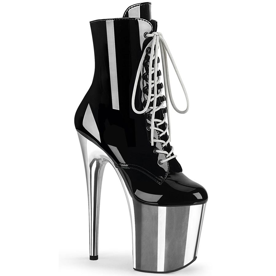 Bottines Pleaser Flamingo-1020 Argent Femme | QED-4281657