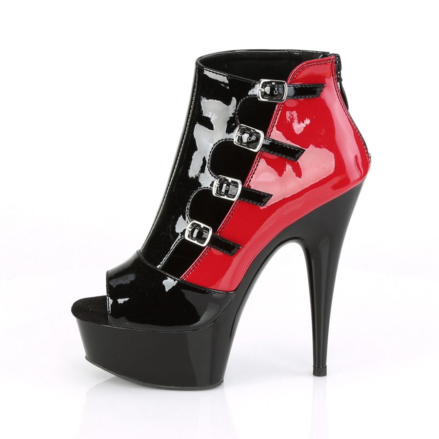 Bottines Pleaser Delight-681 Rouge Noir Femme | VNN-6719366