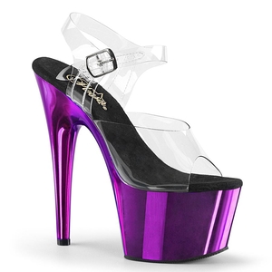 Sandales Bride Cheville Pleaser Adore-708 Violette Femme | OSM-7563546