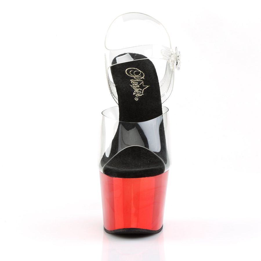 Sandales Bride Cheville Pleaser Adore-708 Rouge Femme | OEF-4900542