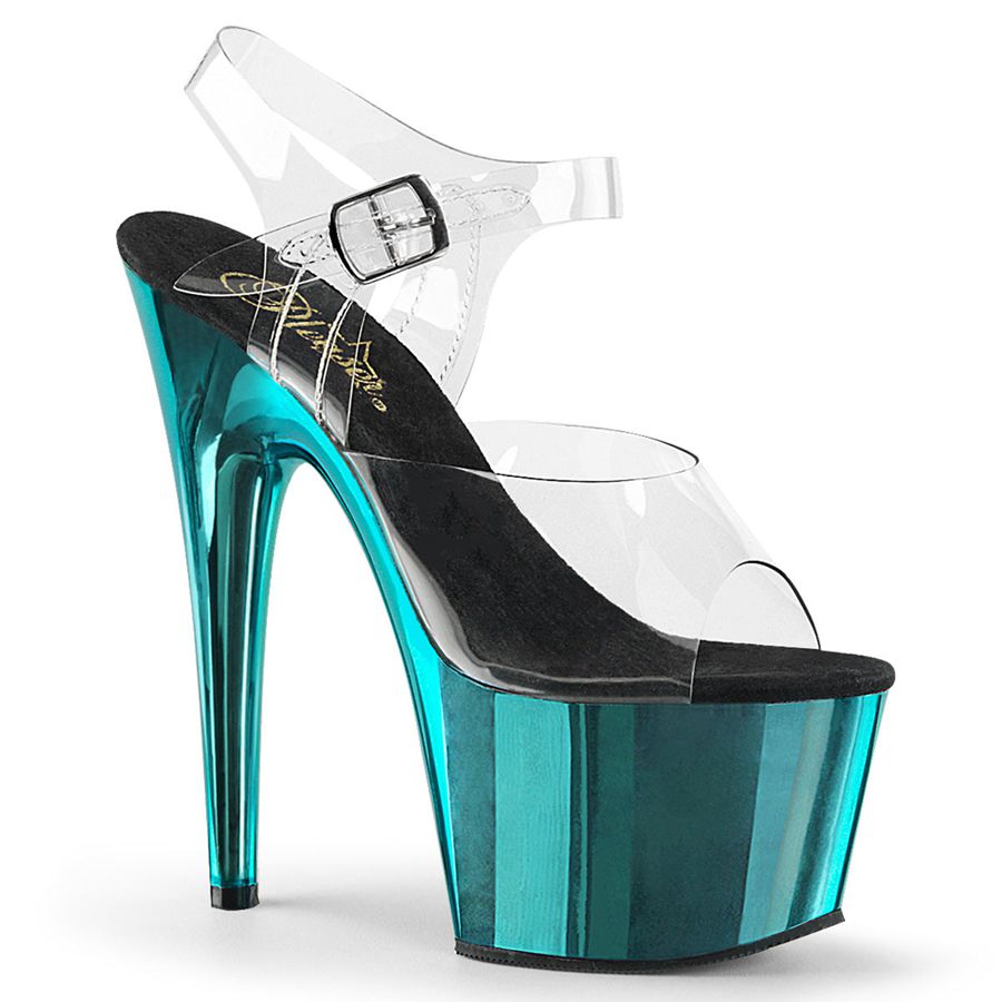 Sandales Bride Cheville Pleaser Adore-708 Turquoise Femme | QTE-3513553