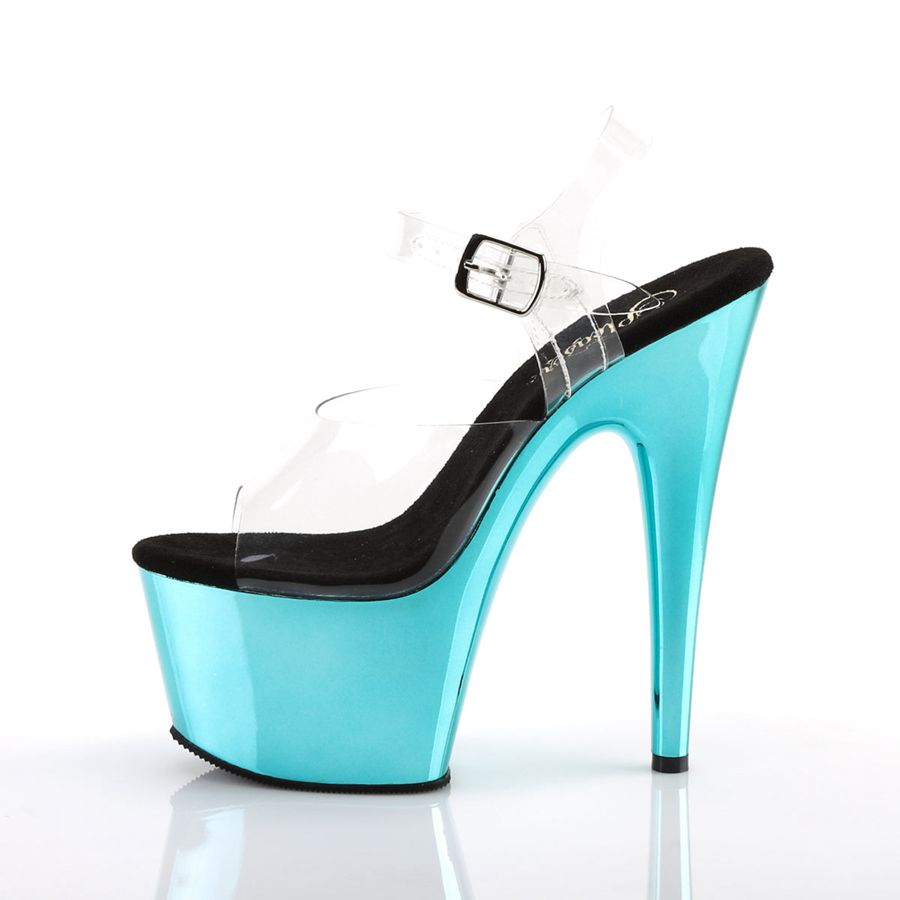 Sandales Bride Cheville Pleaser Adore-708 Turquoise Femme | QTE-3513553