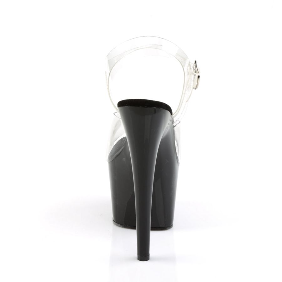 Sandales Bride Cheville Pleaser Adore-708 Noir Femme | BEU-1818560