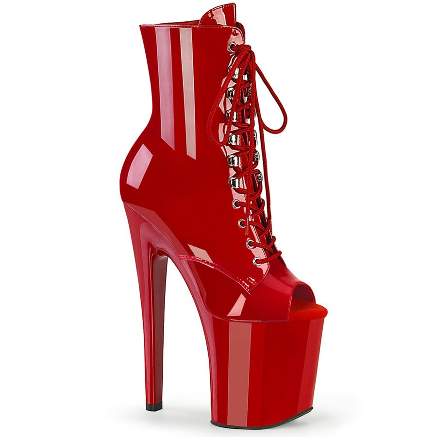 Bottines Pleaser Xtreme-1021 Rouge Femme | MHM-9906950