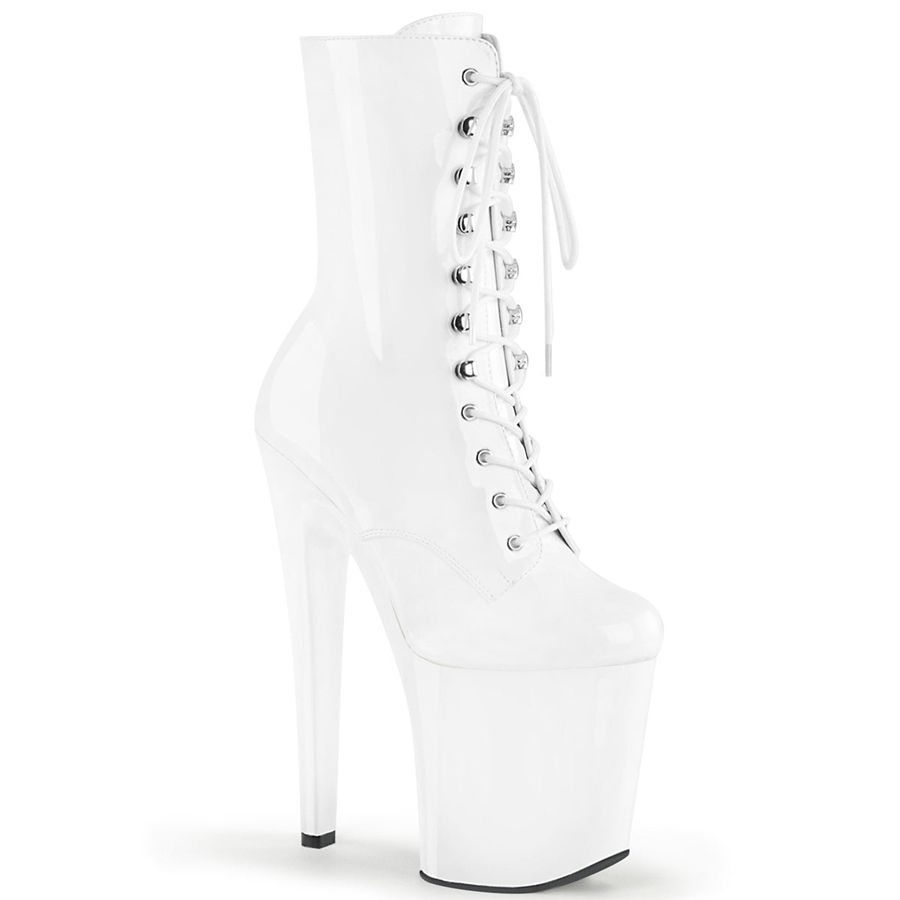 Bottines Pleaser Xtreme-1020 Blanche Femme | VDC-4332334