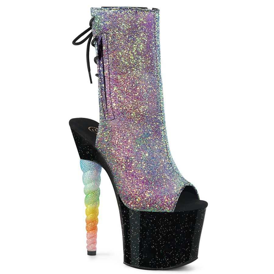 Bottines Pleaser Unicorn-1018G Violette Femme | YVK-2036043