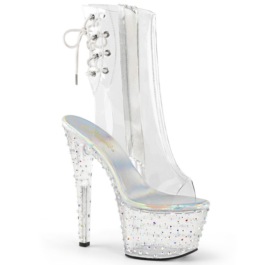 Bottines Pleaser Stardance-1018C-7 Clear Femme | PJK-1670507