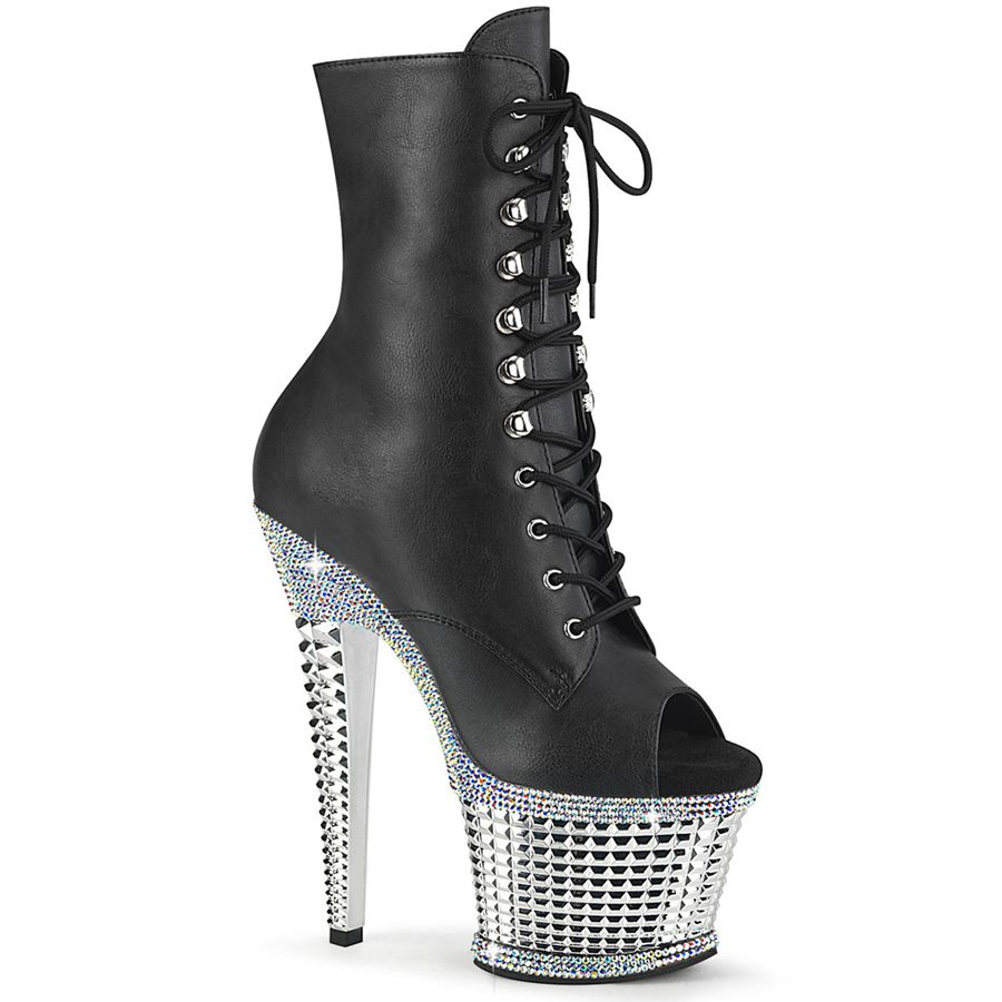 Bottines Pleaser Spectator-1021RS Noir Femme | JQC-8868773