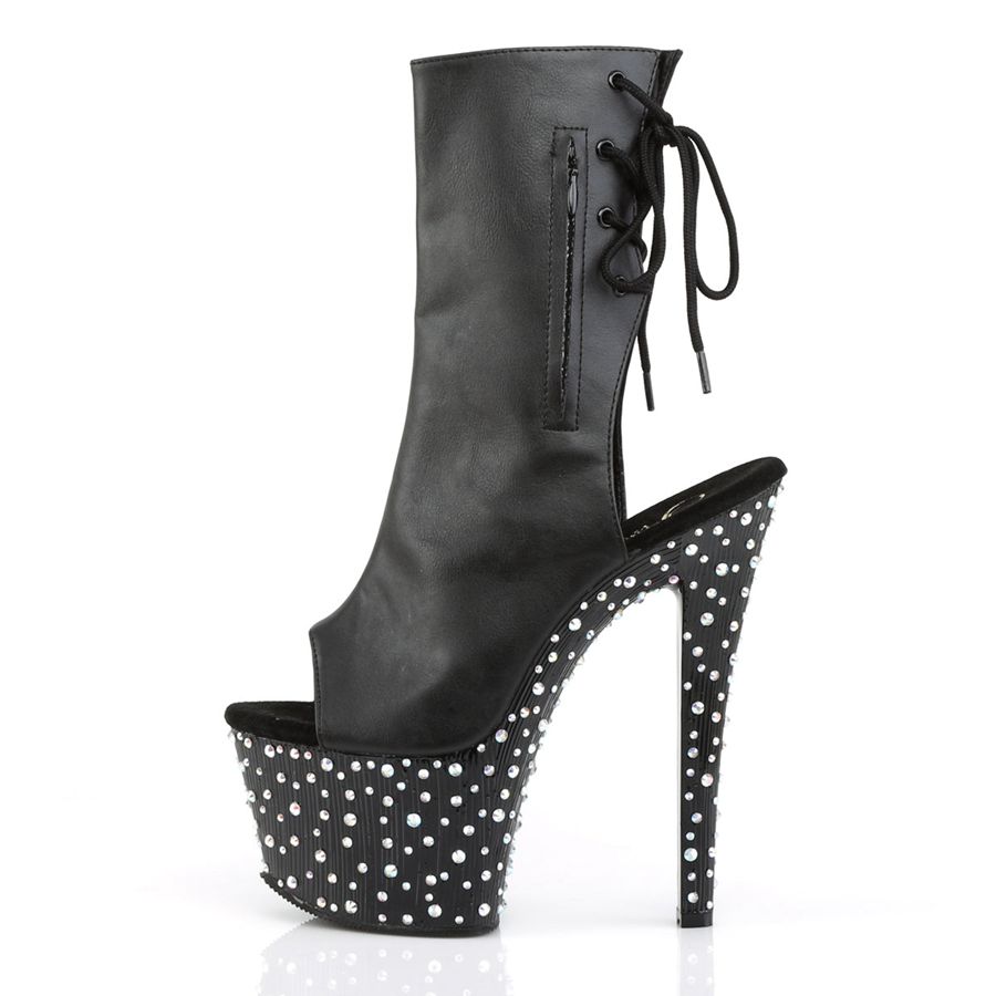 Bottines Pleaser Stardance-1018-7 Noir Femme | XEQ-0627723