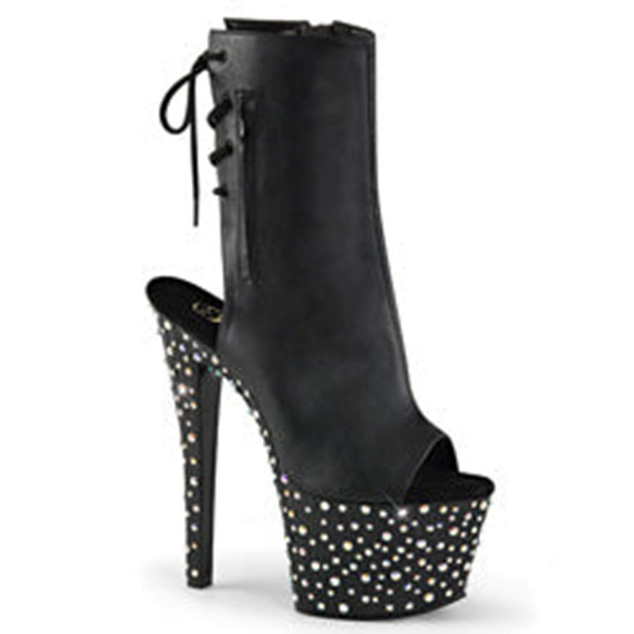 Bottines Pleaser Stardance-1018-7 Noir Femme | XEQ-0627723