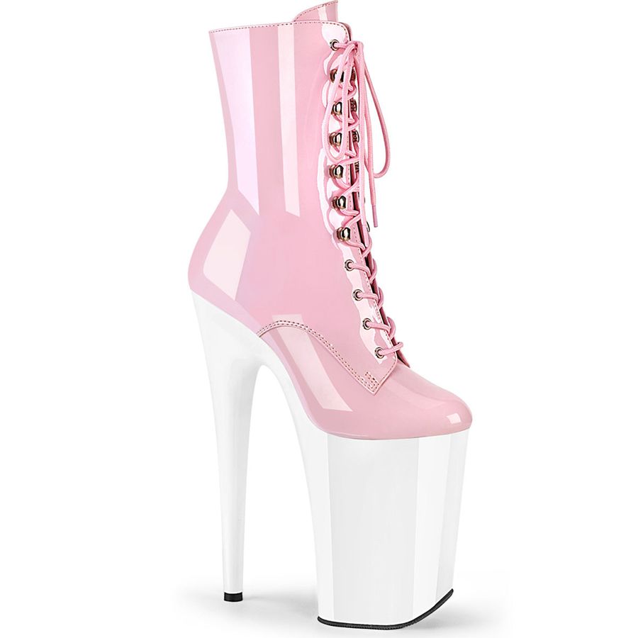 Bottines Pleaser Infinity-1020 Rose Blanche Femme | VEV-5746478