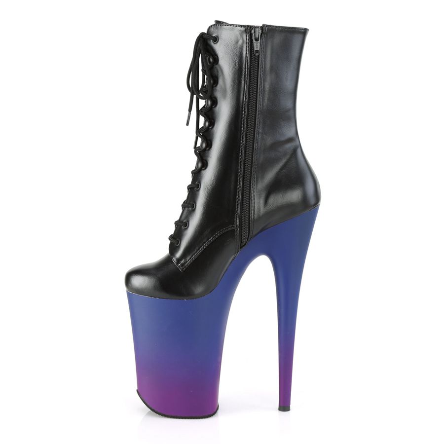 Bottines Pleaser Infinity-1020BP Noir Bleu Femme | ELX-7483129