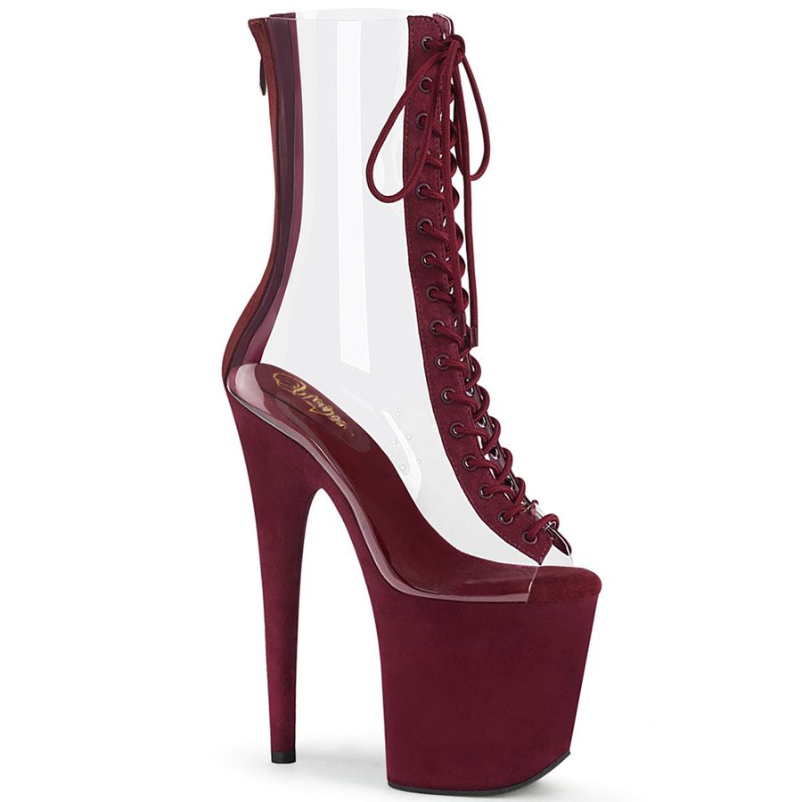 Bottines Pleaser Flamingo-800-34FS Bordeaux Femme | JYO-9469626