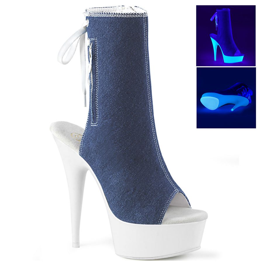 Bottines Pleaser Delight-1018SK Bleu Femme | SGY-5354574