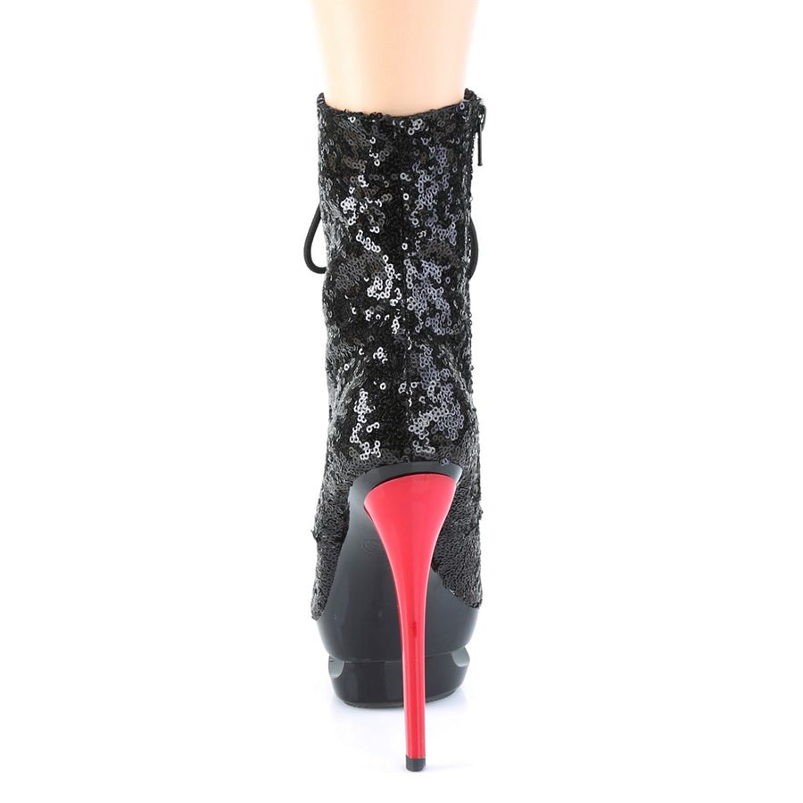 Bottines Pleaser Blondie-R-1020 Noir Rouge Femme | IIV-5434144