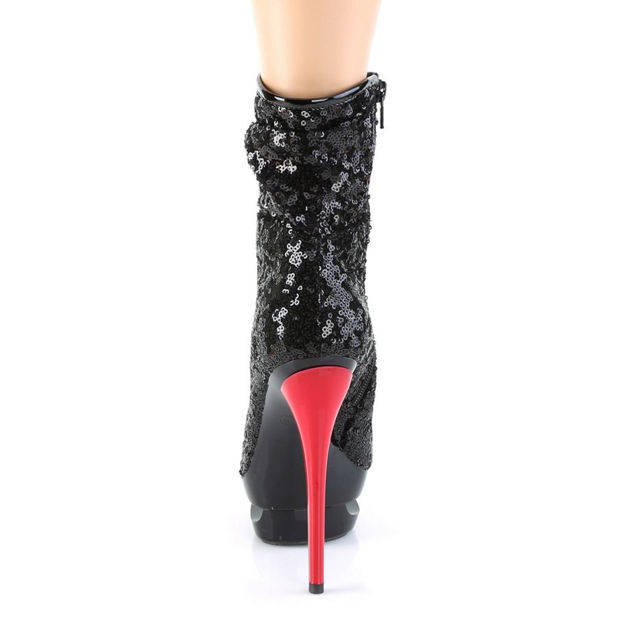 Bottines Pleaser Blondie-R-1009 Noir Rouge Femme | FTI-9032620