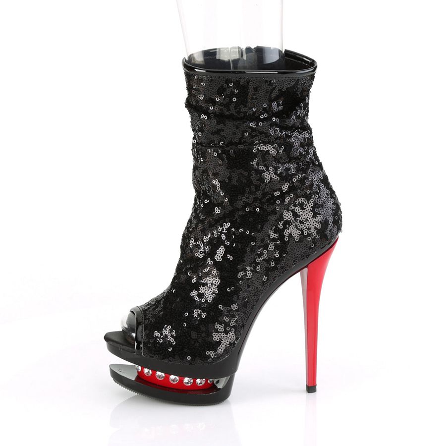 Bottines Pleaser Blondie-R-1008 Noir Rouge Femme | YBZ-1041775