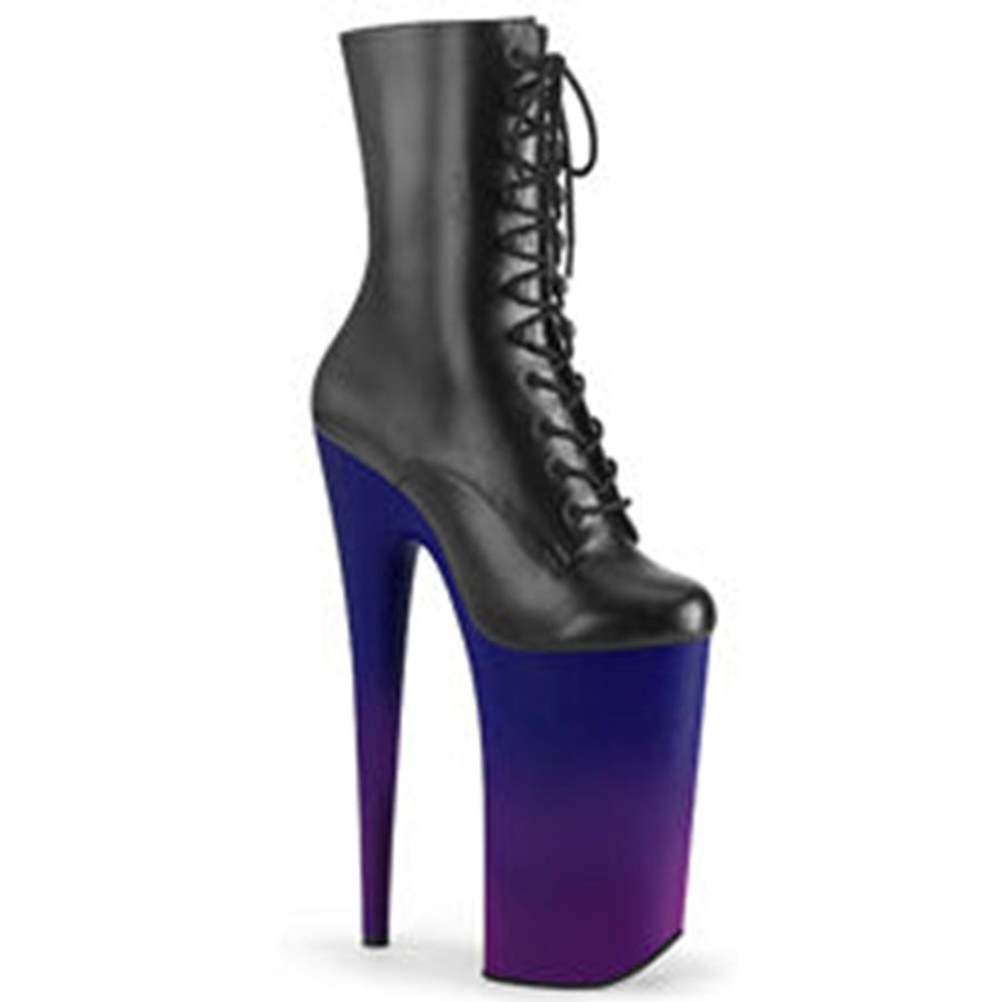 Bottines Pleaser Beyond-1020BP Noir Bleu Femme | EGA-6165289