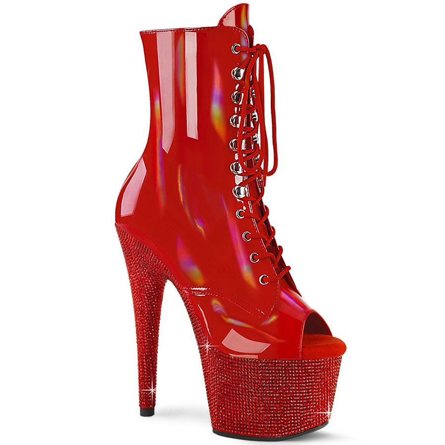 Bottines Pleaser Bejeweled-1021-7 Rouge Femme | DJV-7321609