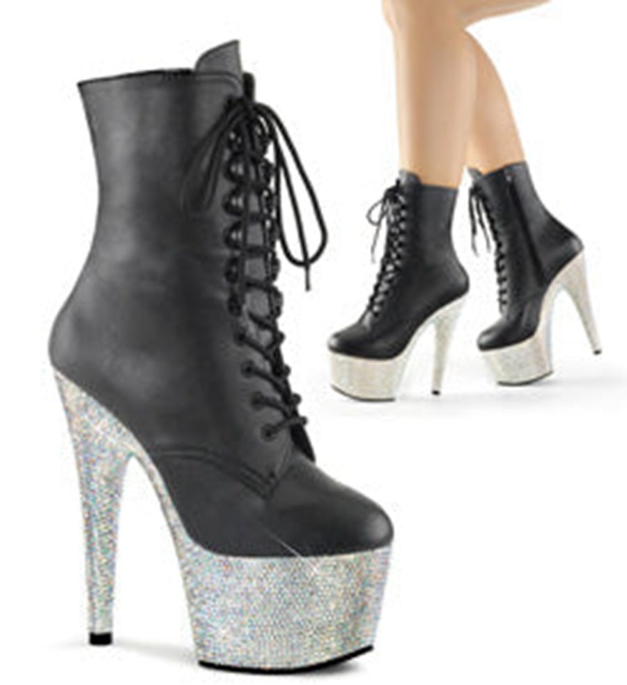 Bottines Pleaser Bejeweled-1020-7 Noir Femme | OWX-8412479