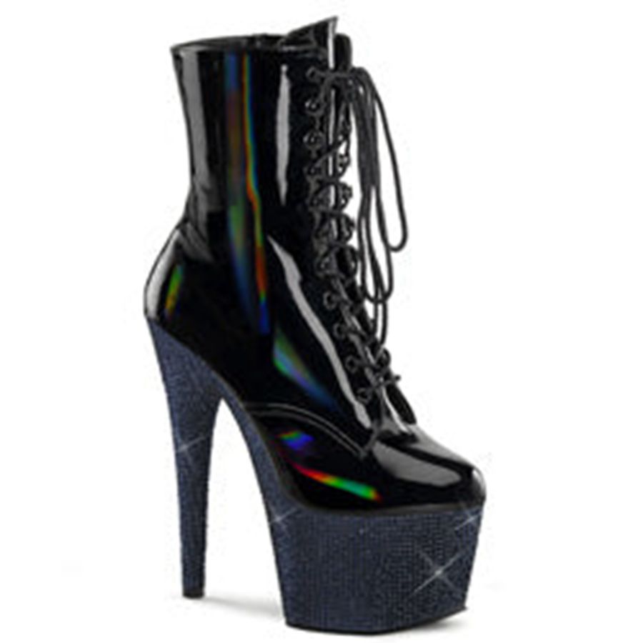 Bottines Pleaser Bejeweled-1020-7 Noir Femme | OWX-8412479