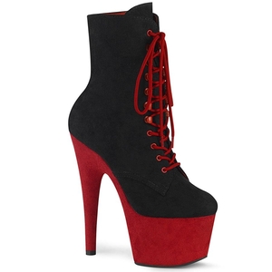 Bottines Pleaser Adore-1020FSTT Noir Rouge Femme | EIW-1803165