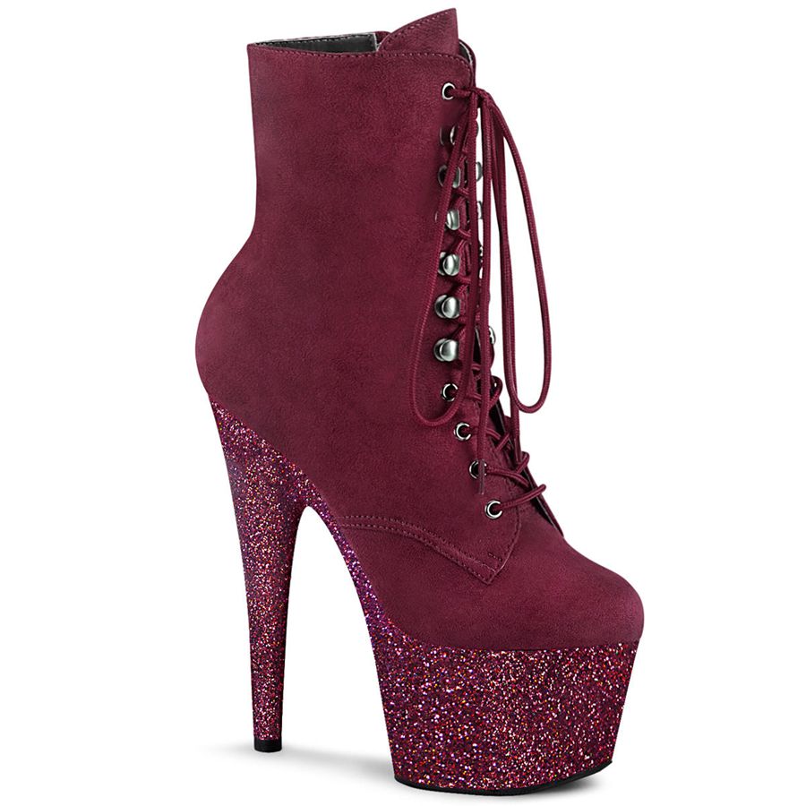 Bottines Pleaser Adore-1020FSMG Bordeaux Femme | ZUY-0178038